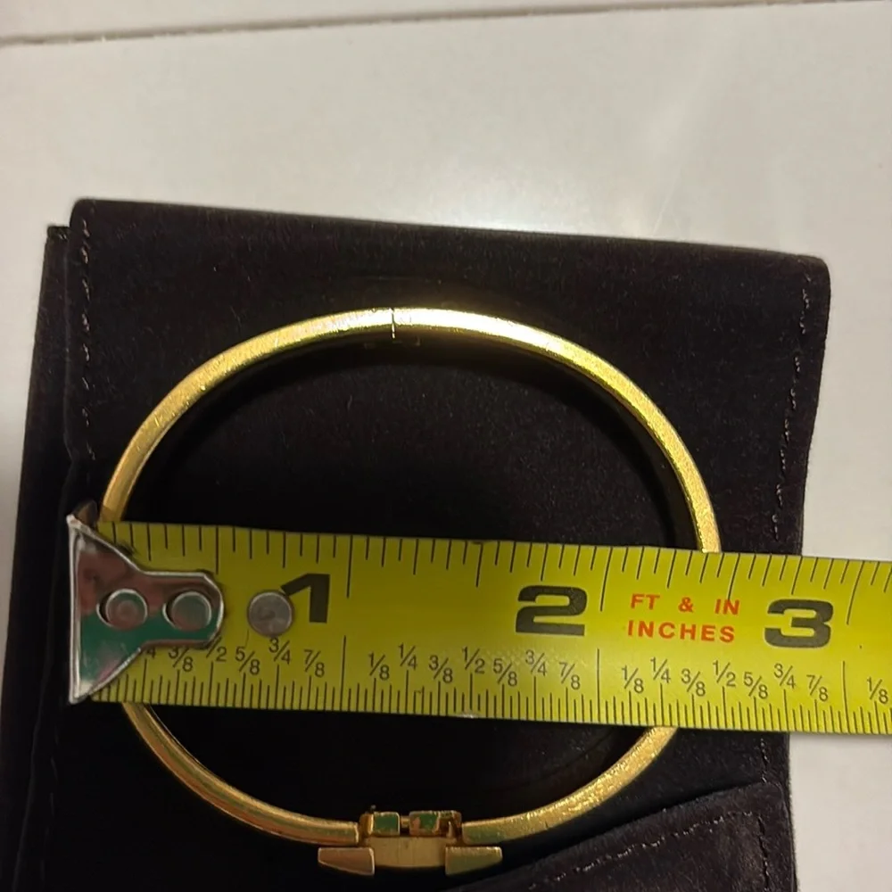 Hermes Gold and Pink Enamel Clic H Beacelet - Picture 7 of 9
